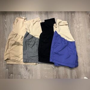 Women's Lot Of 4 Old Navy Maternity Chino Shorts- Size 8- Pre-owned